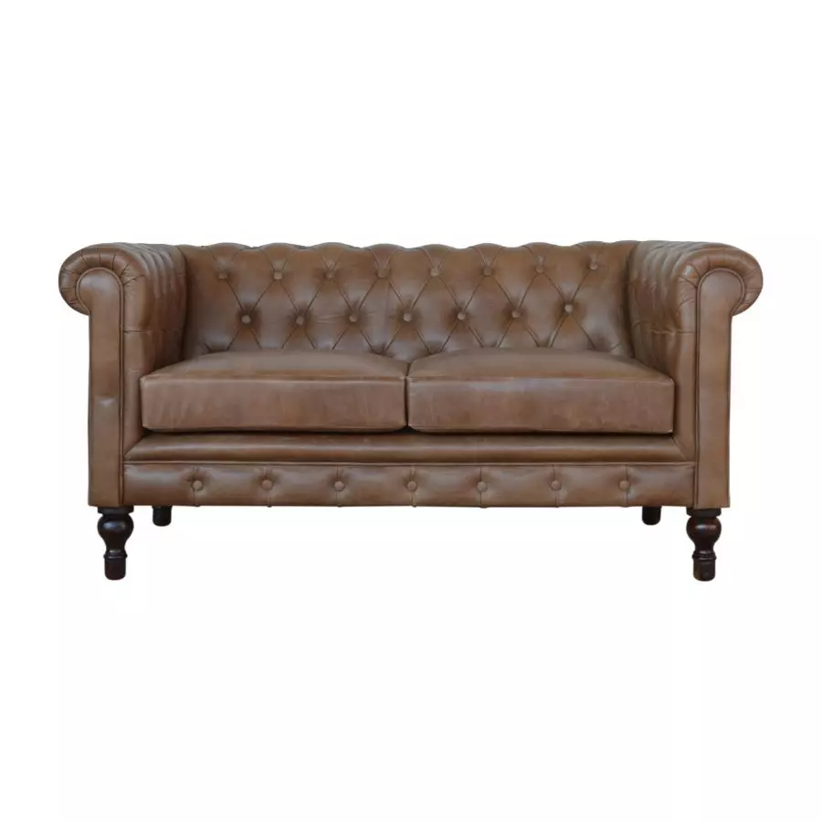 Leather Brown Chesterfield Sofa