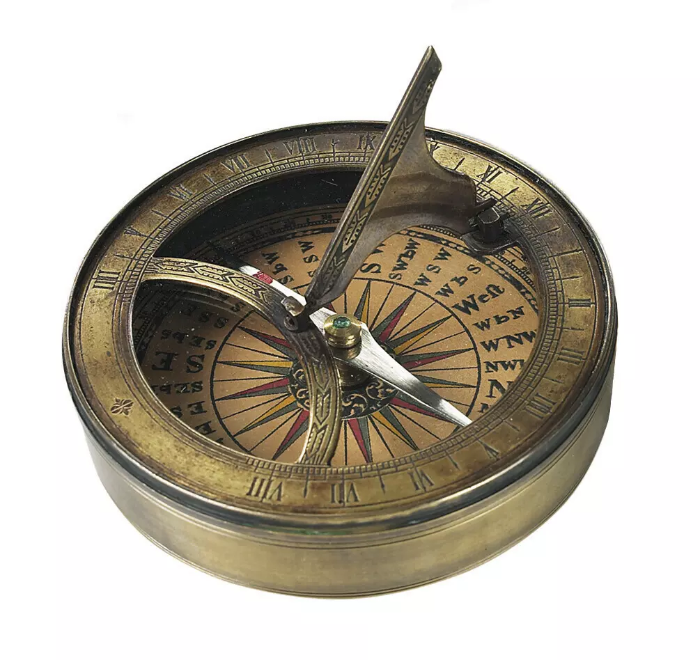 18th Century Design Sundial & Compass