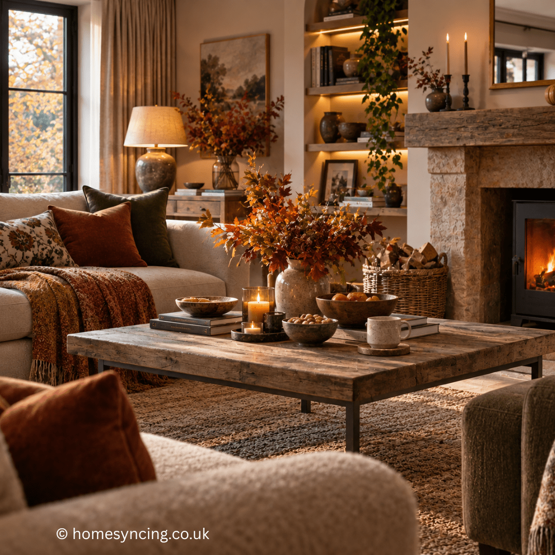 Image of cosy Autumn Living Room.