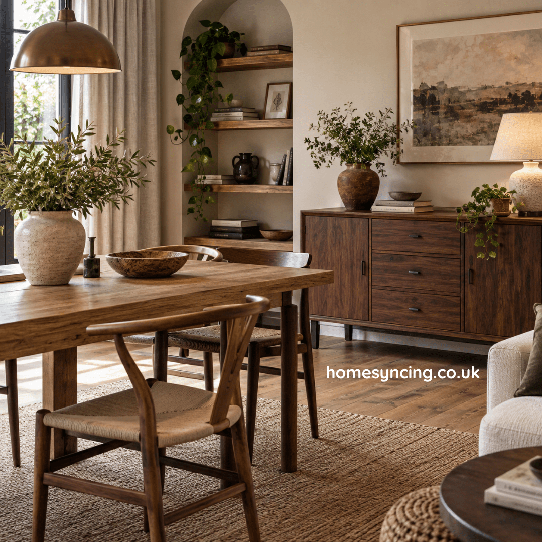 Room Scene Showing Different Wood Tones.